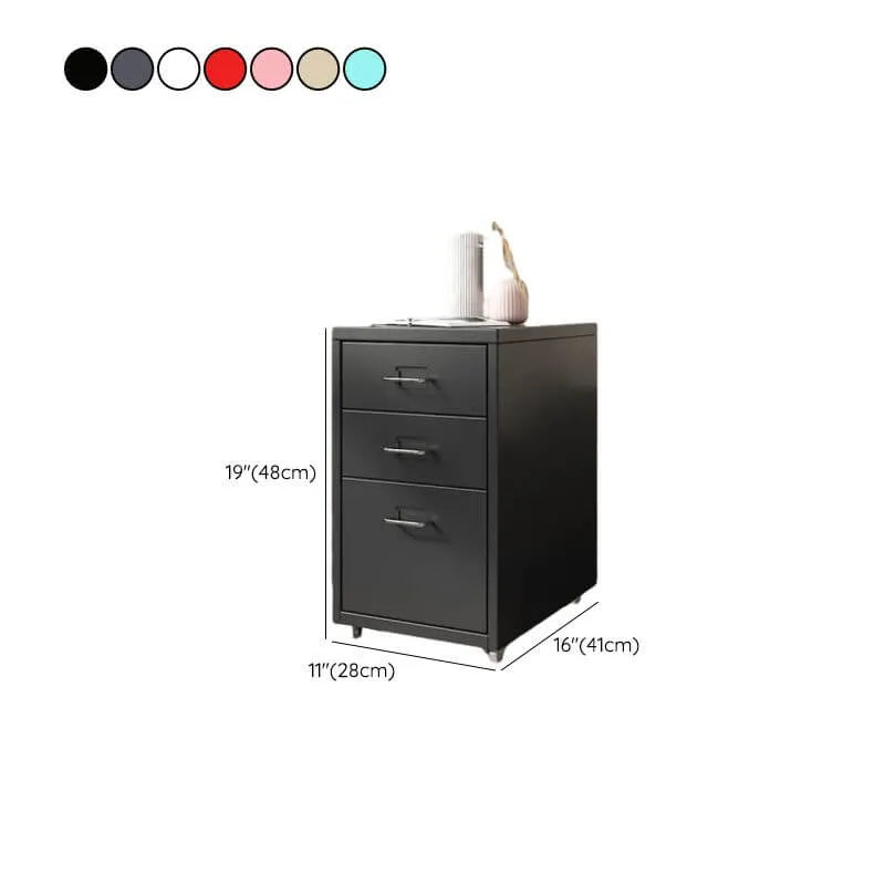 Slim Metal Filing Cabinet With Work Surface and Vertical Storage Dimensions