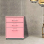 Slim Metal Storage Filing Cabinet Series With Casters And Drawers