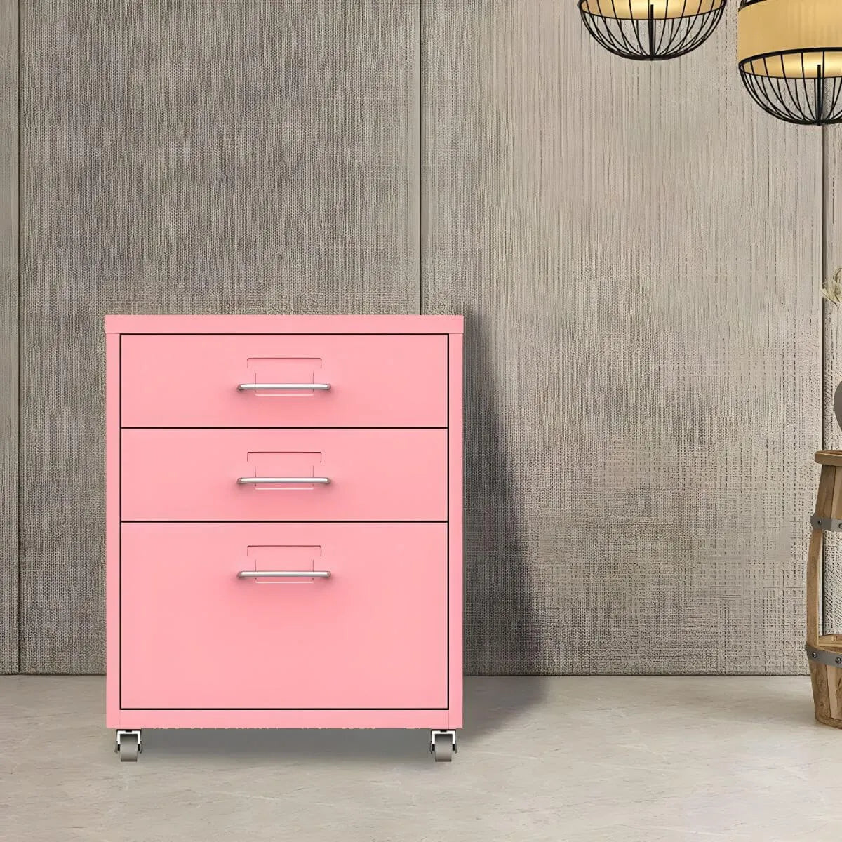 Slim Metal Storage Filing Cabinet Series With Casters And Drawers