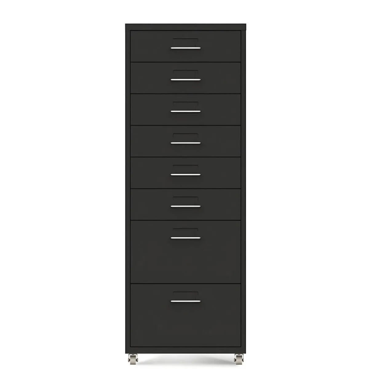 Slim Metal Storage Filing Cabinet Series With Casters And Drawers