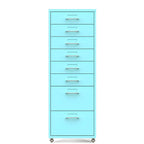 Slim Metal Storage Filing Cabinet Series With Casters And Drawers