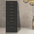 Slim Metal Storage Filing Cabinet Series With Casters And Drawers