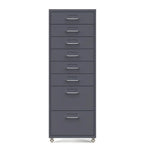Slim Metal Storage Filing Cabinet Series With Casters And Drawers