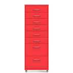 Slim Metal Storage Filing Cabinet Series With Casters And Drawers