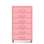 Slim Metal Storage Filing Cabinet Series With Casters And Drawers