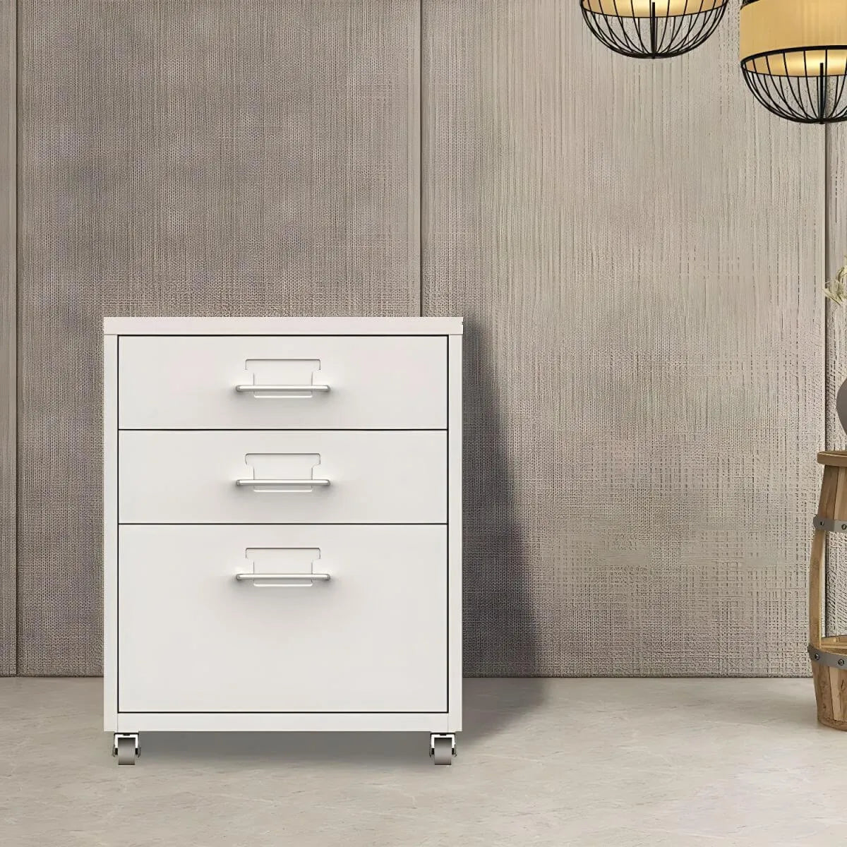 Slim Metal Storage Filing Cabinet Series With Casters And Drawers