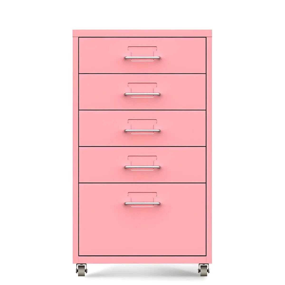 Slim Metal Storage Filing Cabinet Series With Casters And Drawers