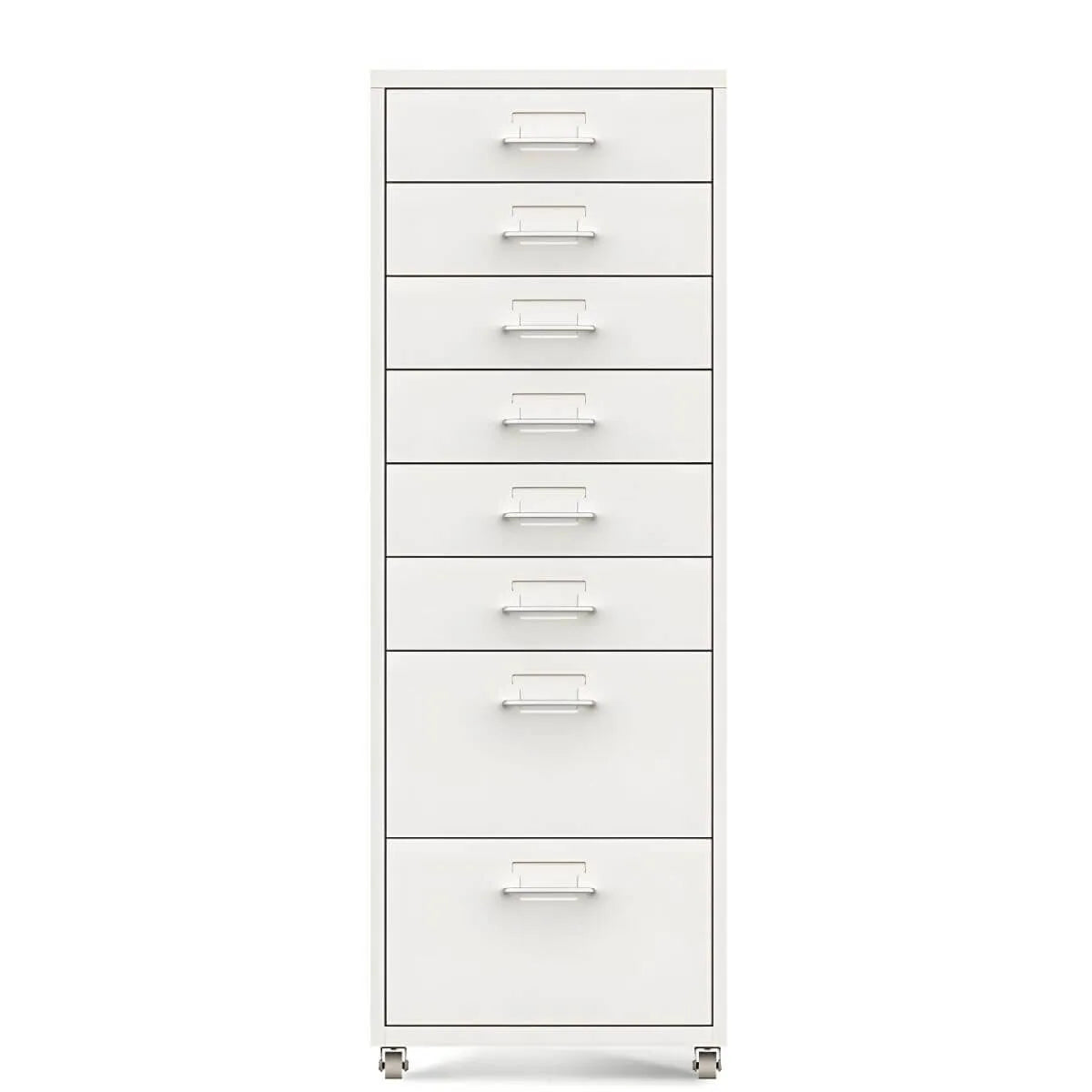 Slim Metal Storage Filing Cabinet Series With Casters And Drawers