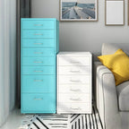 Slim Metal Storage Filing Cabinet Series With Casters And Drawers
