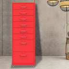 Slim Metal Storage Filing Cabinet Series With Casters And Drawers