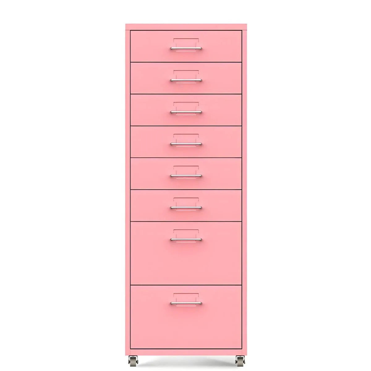 Slim Metal Storage Filing Cabinet Series With Casters And Drawers