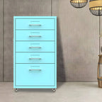 Slim Metal Storage Filing Cabinet Series With Casters And Drawers