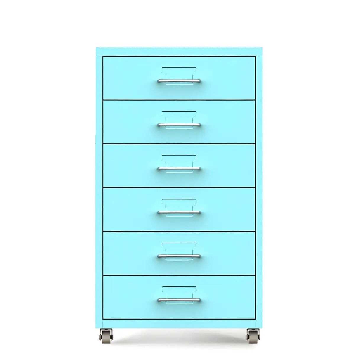 Slim Metal Storage Filing Cabinet Series With Casters And Drawers
