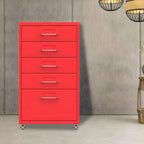 Slim Metal Storage Filing Cabinet Series With Casters And Drawers