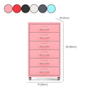 Slim Metal Storage Filing Cabinet Series With Casters And Drawers Dimensions