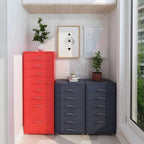 Slim Metal Storage Filing Cabinet Series With Casters And Drawers Main Product Image