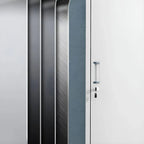 Slim Metal Storage Wardrobe With Lockable Doors And Modular Interior