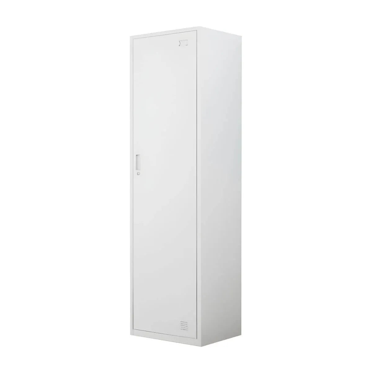 Slim Metal Storage Wardrobe With Lockable Doors And Modular Interior