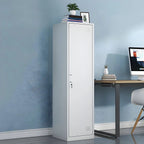 Slim Metal Storage Wardrobe With Lockable Doors And Modular Interior