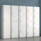 Slim Metal Storage Wardrobe With Lockable Doors And Modular Interior