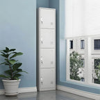 Slim Metal Storage Wardrobe With Lockable Doors And Modular Interior