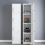 Slim Metal Storage Wardrobe With Lockable Doors And Modular Interior
