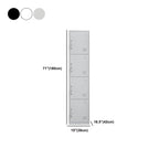 Slim Metal Storage Wardrobe With Lockable Doors And Modular Interior Dimensions