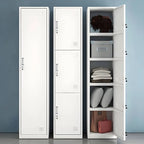 Slim Metal Storage Wardrobe With Lockable Doors And Modular Interior Main Product Image