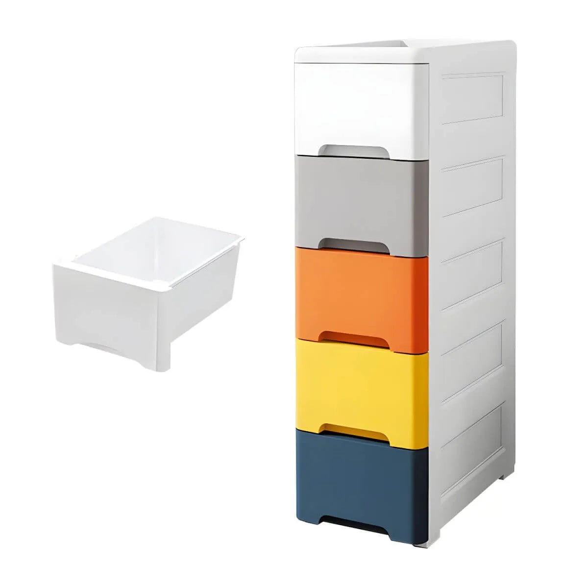Slim Multicolor Storage Armoire With Drawers for Small Spaces