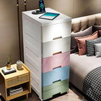 Slim Multicolor Storage Armoire With Drawers for Small Spaces
