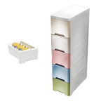 Slim Multicolor Storage Armoire With Drawers for Small Spaces