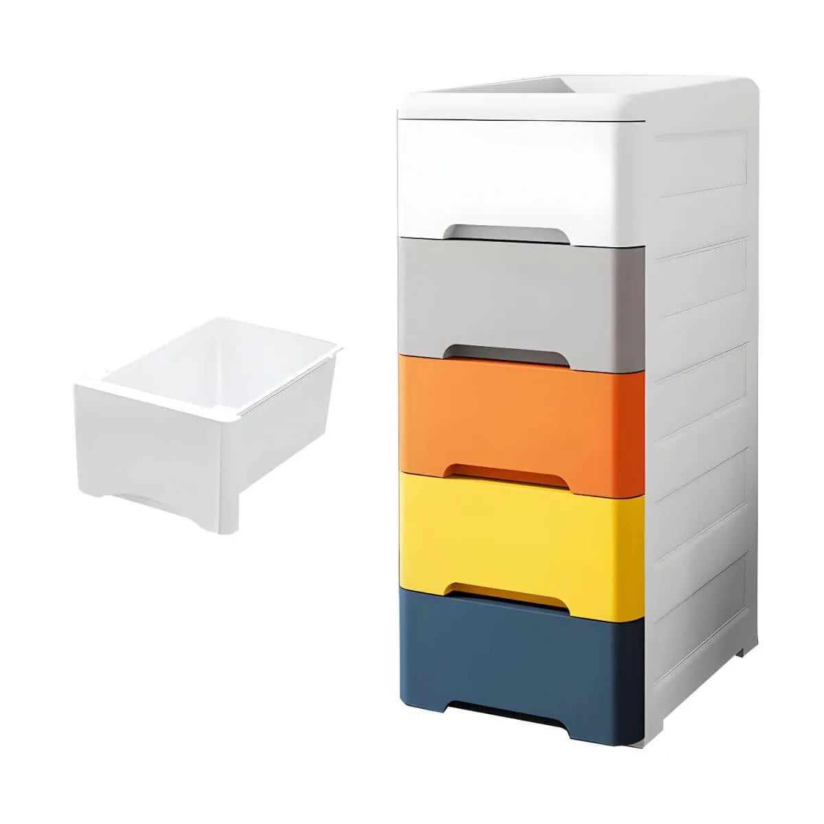 Slim Multicolor Storage Armoire With Drawers for Small Spaces