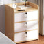 Slim Rolling Wood File Cabinet With Locking Drawers And Rounded Edges