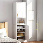 Slim Scandinavian Wardrobe Armoire With Drawers and Shelves