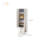 Slim Scandinavian Wardrobe Armoire With Drawers and Shelves Dimensions