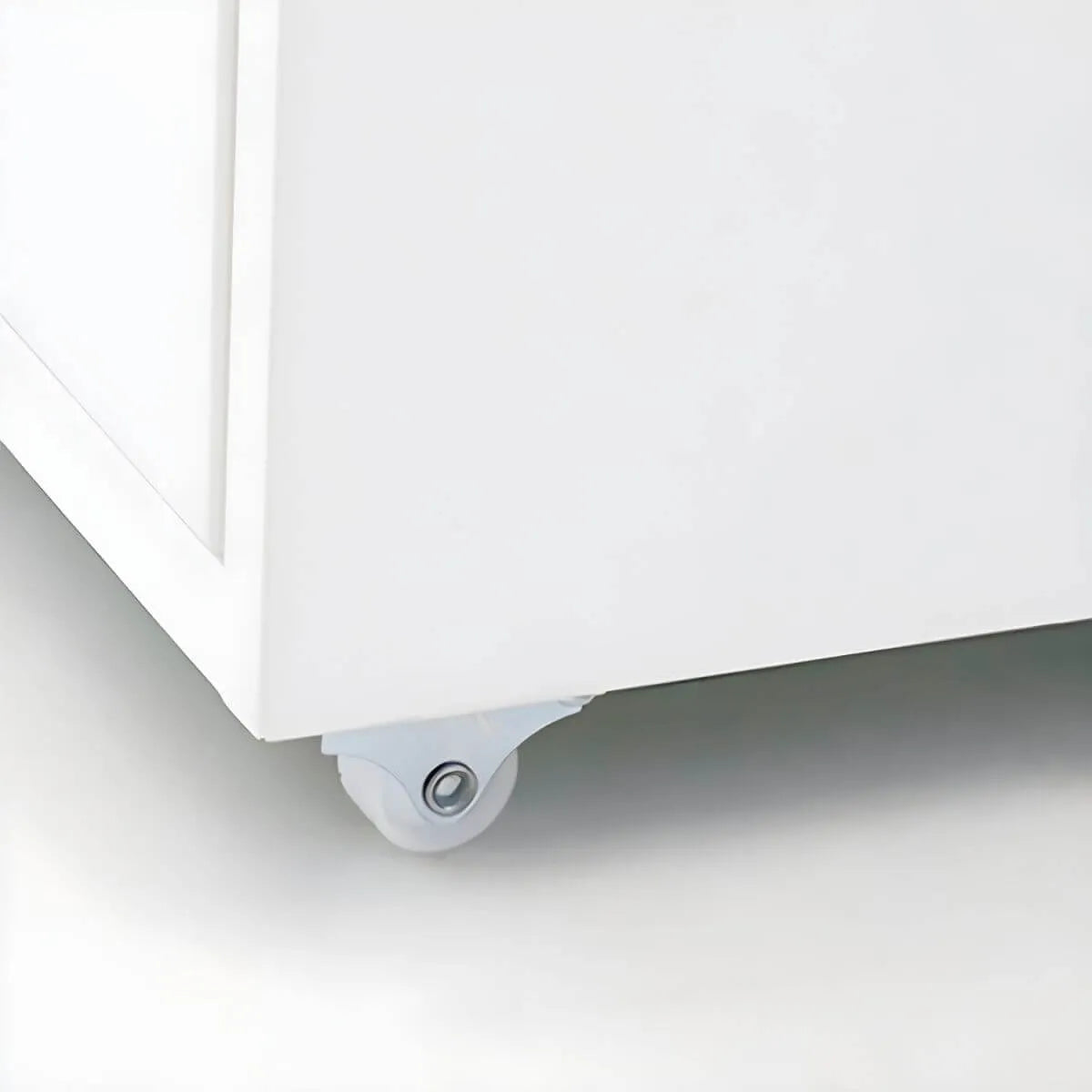 Slim Steel Locking File Cabinet With Casters and Tiered Drawers