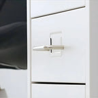 Slim Steel Locking File Cabinet With Casters and Tiered Drawers