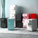 Slim Steel Rolling File Cabinets With Removable Drawers