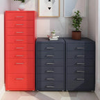 Slim Steel Rolling File Cabinets With Removable Drawers