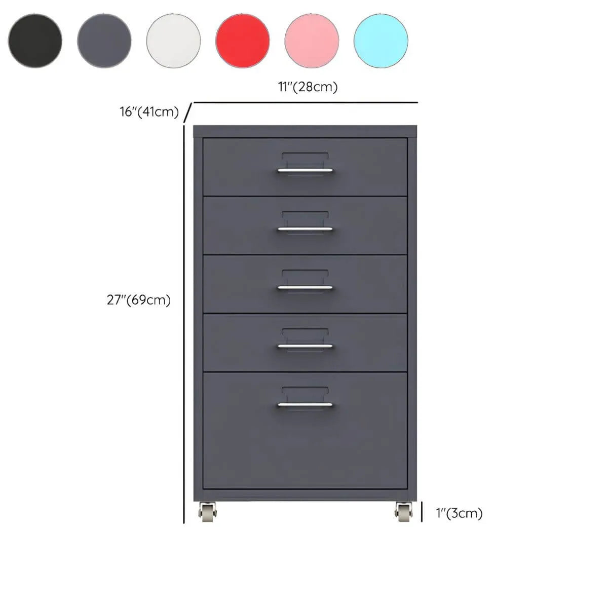Slim Steel Rolling File Cabinets With Removable Drawers Dimensions