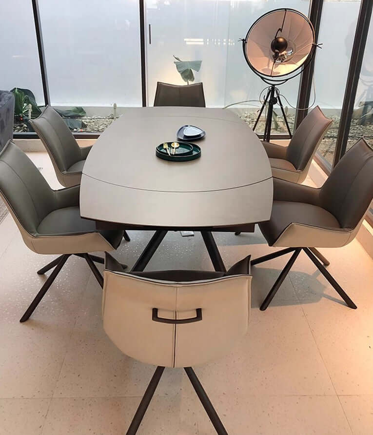 Small Modern Dining Table With Rock Slab Top