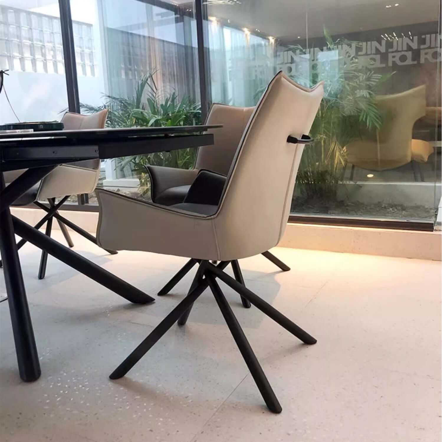 Small Modern Dining Table With Rock Slab Top