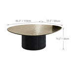 Smoked Glass Coffee Table Series with Ripple Texture and Wood Base