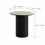 Smoked Glass Coffee Table Series with Ripple Texture and Wood Base