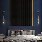 Smokey Gray Modern Aluminum Armed Sconce with Black Acrylic Shade