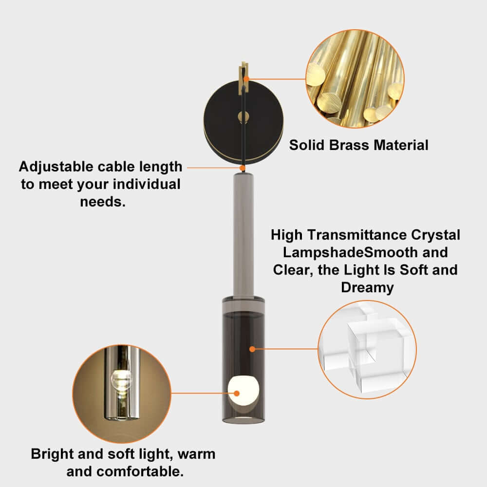 Smokey Gray Modern Aluminum Armed Sconce with Black Acrylic Shade