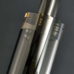 Smokey Gray Modern Aluminum Armed Sconce with Black Acrylic Shade