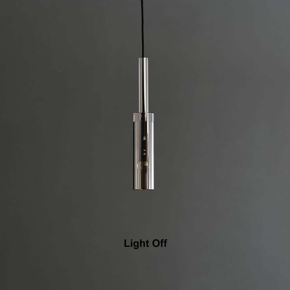 Smokey Gray Modern Aluminum Armed Sconce with Black Acrylic Shade
