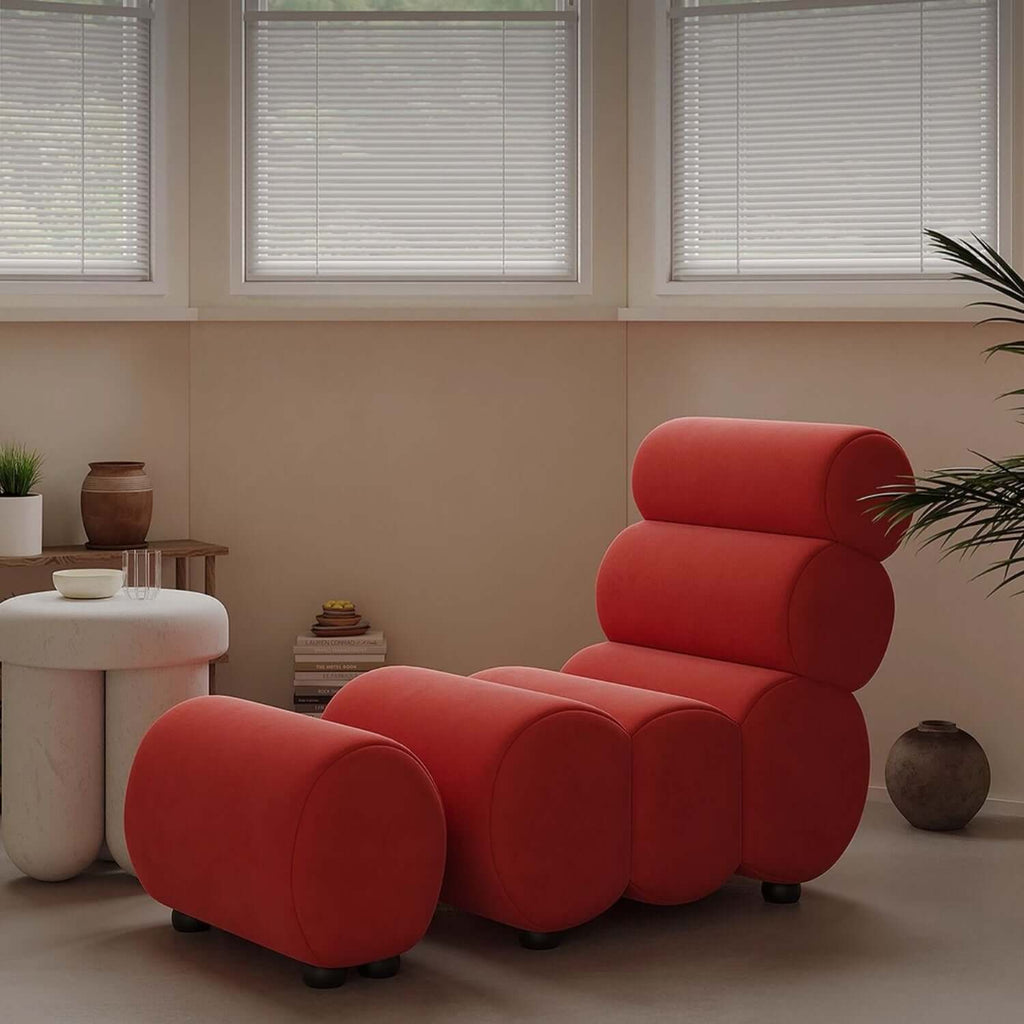 Soft Velvet Round Lounge Chair for Relaxing Spaces