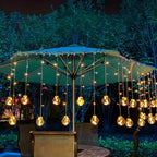 Solar-Powered Clear Acrylic Wishing Ball String Lights – Warm & Multi-Color LED